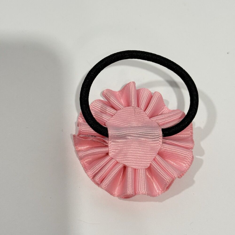 Hair Bow Set 2 Ponytail For Girls Pink 2 Inch New - Picture 9 of 12
